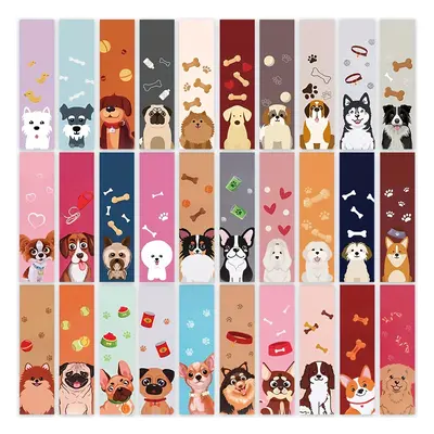 TEMU GUTBD 30pcs Marque-pages Colorés sur le Thème des Chiens - de Page Créatifs pour Lecteurs, 