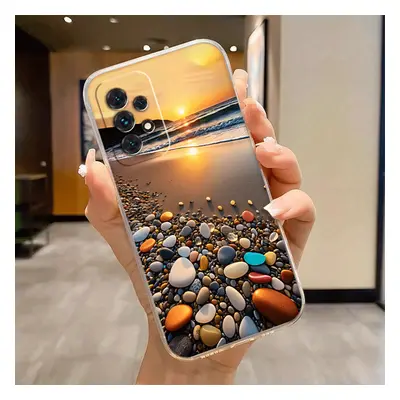 TEMU Coque Transparente à Motif Plage au Coucher pour Samsung A72 A70 A71 A73 5G A53 5G A52 A51 