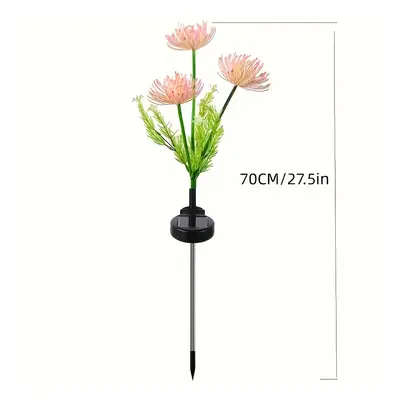 TEMU pc Solaire Extérieures en de Fleur, Étanches, Poteau de Jardin LED Rose, Lampadaires Solair