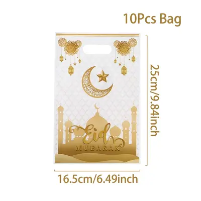 TEMU 10/25/50 pièces, Sacs Cadeaux , Sacs Cadeaux Dorés Étoile , Décoration de Ramadan pour , Sa