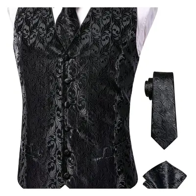 TEMU Hi-Tie Gilet pour homme, cravate, mouchoir, boutons de manchette pour mariage, fête