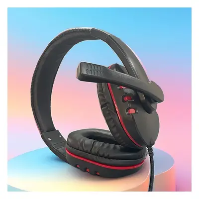 TEMU Casque de Jeu Filaire Léger avec Micro, Basses Puissantes, Réduction de Bruit, Design Noir 