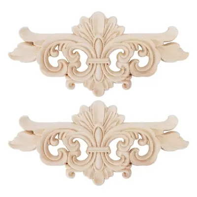 TEMU Ensemble de Appliques Florales en Bois Élégantes, 6.3" x 2.95" - Décalcomanies Surélevées S