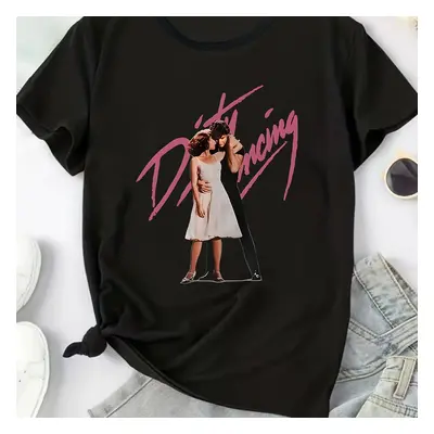 TEMU T-shirt Grande Taille pour Femme avec Imprimé Couple de Danse Tango, Meilleure Tenue pour e