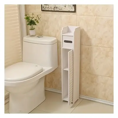 TEMU Meuble de salle de bain multifonctionnel sur pied avec tiroir - Porte- toilette multifoncti