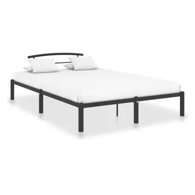 TEMU Cadre de lit matelas noir métal 120x200 cm