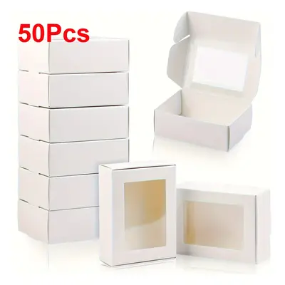 TEMU 12/50pcs Petites Boîtes en avec Fenêtres Transparentes, Mini Boîte Cadeau pour Savon, Bonbo