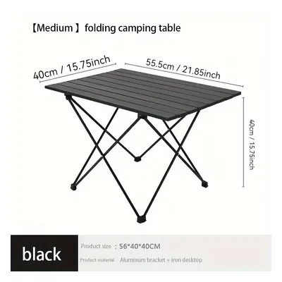 TEMU Table pliante en d'aluminium portable pour - en , camping et barbecue - Style décontracté, 