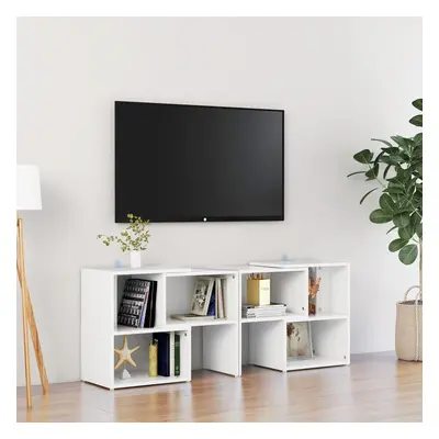 TEMU Meuble TV Blanc 104x30x52 cm Bois d’ingénierie