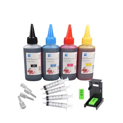 TEMU Kit de recharge d'encre 4INK pour cartouche d'encre HP 301XL 302XL 305XL 304XL pour imprima