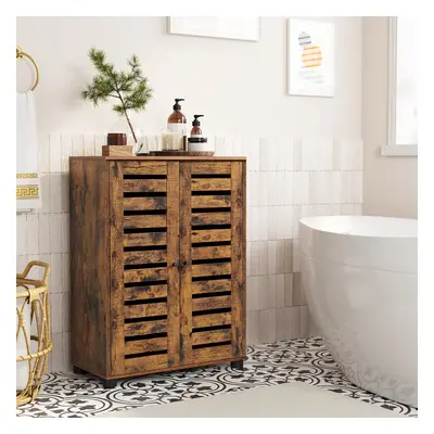 TEMU VASAGLE Meuble de rangement, Armoire salle de bain, avec portes, planche réglable en hauteu