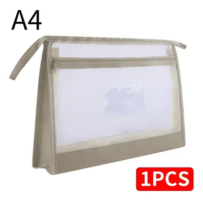 TEMU 1pc Sac de rangement de fichiers en A4 grille et double , grande , organisateur de portable