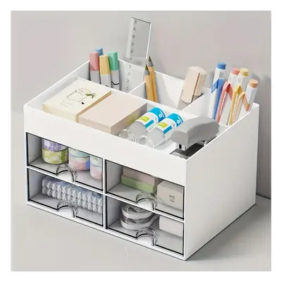 TEMU Organisateur de Maquillage Multicouche avec Tiroirs, Étagère de Rangement de Bureau et Port