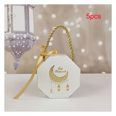 TEMU 5pcs Boîtes-cadeaux de bonbons Eid , Boîtes de en islamique Ramadan , Décorations de table 