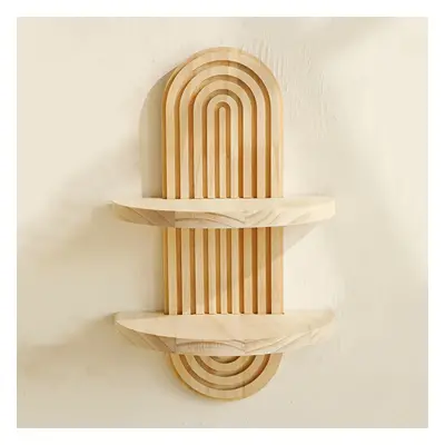 TEMU 1pc Étagère Flottante en Bois -Chic - Rangement , Niveaux, Organisateur Décoratif Polyvalen