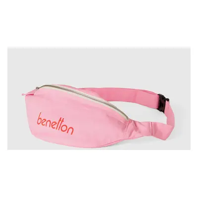 Benetton, Sac Banane Rose En Pur Coton, size OS, Rose, Femme