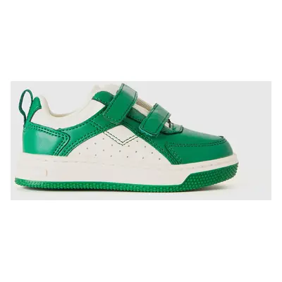 Benetton, Sneakers Basses En Tissu Enduit, size 24, Vert, Enfants