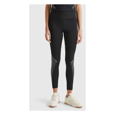 Benetton, Legging De Sport Sans Coutures, size S, Noir, Femme