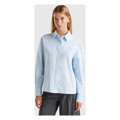 Benetton, Chemise 100 % Coton, size XXS, Bleu Clair, Femme