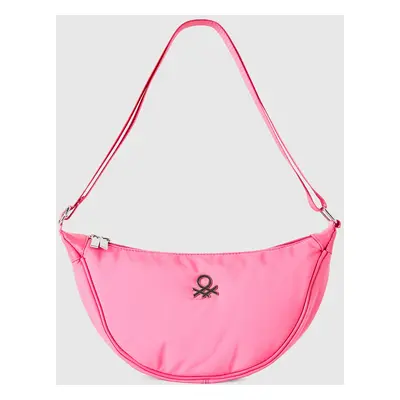 Benetton, Sac Demi-lune À Bandoulière, size OS, Cyclamen, Femme