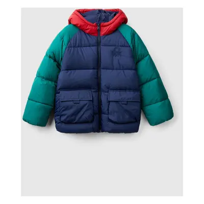 Benetton, Blouson Rembourré "rain Defender", size XL, Multicolore, Enfants