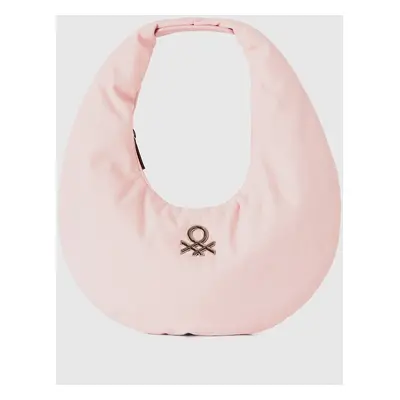 Benetton, Sac Demi-lune Porté Épaule, size OS, Rose Pâle, Femme