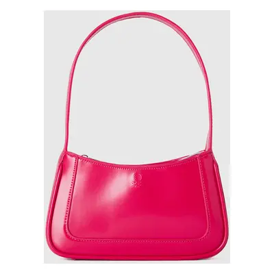 Benetton, Sac Porté Épaule En Tissu Enduit, size OS, Cyclamen, Femme