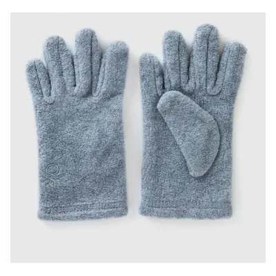 Benetton, Gants En Polaire, size S, Gris, Enfants