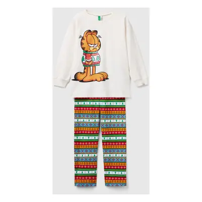 Benetton, Pyjama Garfield ©2024 By Paws, Inc., size XXS, Crème, Enfants