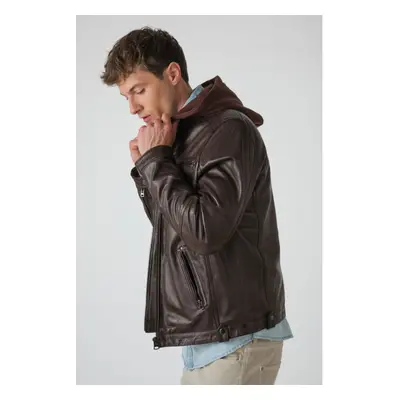 Leon Jacket Marron Marron 48/s - Blouson Cuir