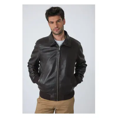 L'original Cuir Marron Marron 54/xl - Blouson Aviateur Homme