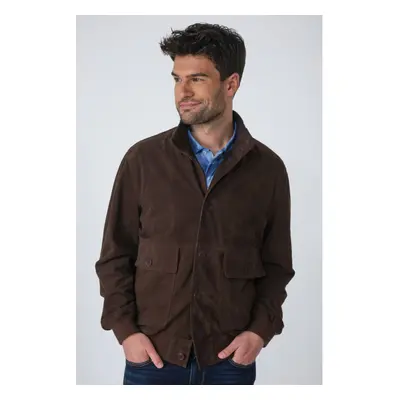 D89959 Marron Marron 54/xl - Blouson Daim Homme