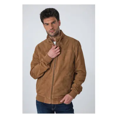 Jeff Stone Marron Clair 52/l - Blouson Daim Homme