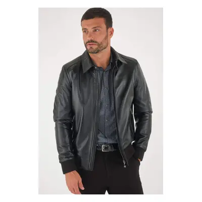 Cipriani Noir Noir 50/m - Blouson Cuir, Daim, Peau Lainé