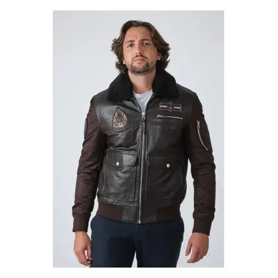 Major Avian Brown Marron 50/m - Blouson Aviateur Homme