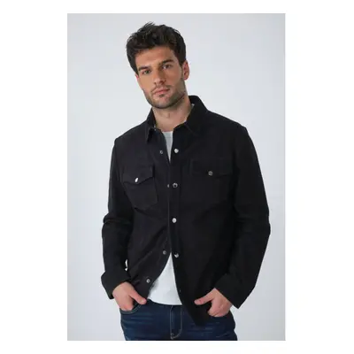 Melvil Sued Shirt Marine 50/m Marine - Veste Daim Homme