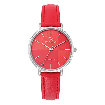 MONTRE GO MADEMOISELLE CUIR ROUGE CADRAN ROUGE