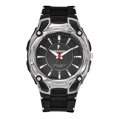 MONTRE RUCKFIELD NOIR POUR HOMME EN SILICONE