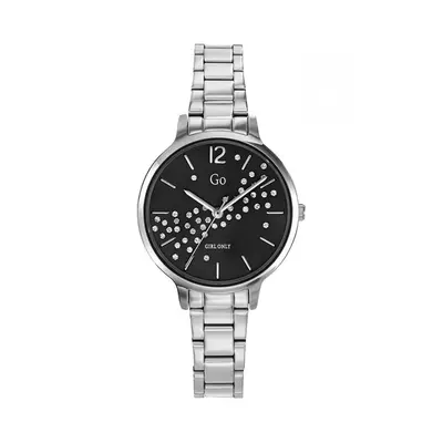 MONTRE GO MADEMOISELLE CADRAN NOIR ACIER ARGENTÉ