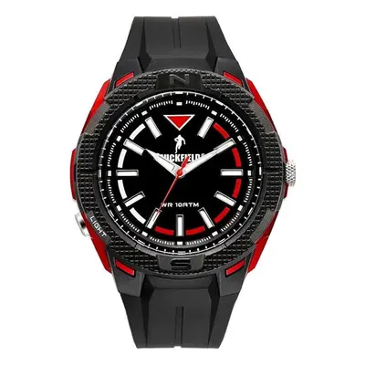 MONTRE RUCKFIELD SPORT POUR HOMME NOIR ET ROUGE