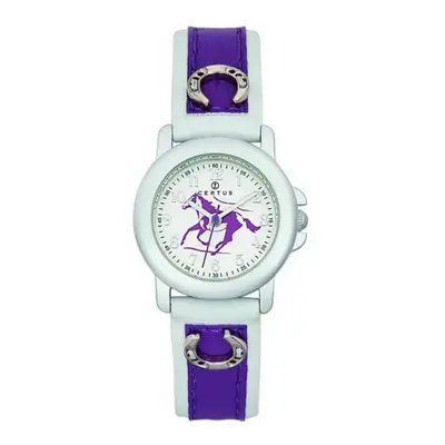 MONTRE CERTUS FILLE CUIR VIOLET