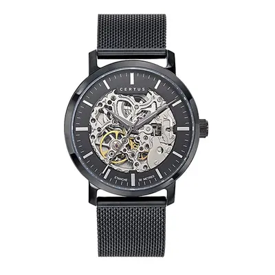 MONTRE CERTUS HOMME AUTOMATIQUE SQUELETTE NOIR