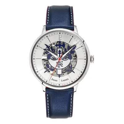 MONTRE PIERRE LANNIER ÉLYSÉE CUIR BLEU HOMME 42MM