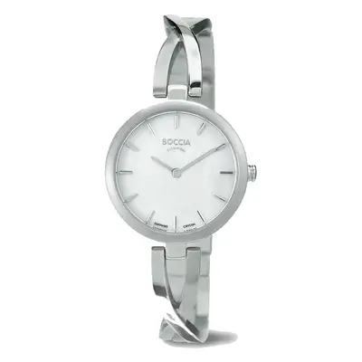 MONTRE BOCCIA TITANIUM FEMME ARGENT CADRAN BLANC