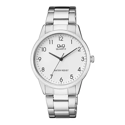 MONTRE Q&Q HOMME ARGENT CADRAN BLANC