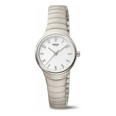 MONTRE BOCCIA TITANIUM FEMME ARGENT CADRAN BLANC