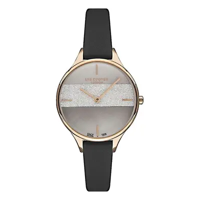 MONTRE LEE COOPER CUIR NOIR FEMME