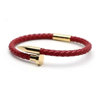 DUVERNET BRACELET CLOU DE COEUR BORDEAUX OR - 190 mm