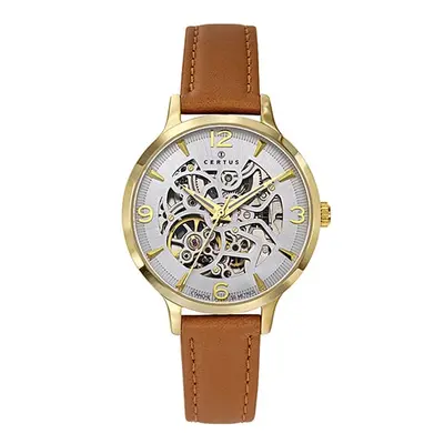 MONTRE CERTUS FEMME AUTOMATIQUE SQUELETTE BRUN