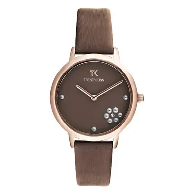 MONTRE TRENDY KISS FEMME ANALOGIQUE CUIR MARRON